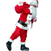 Luxurious thickened plush Santa Claus costume for adults and men Christmas clothes adult dress-up costume set