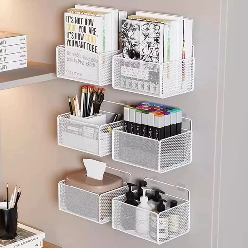Настенная полка для хранения артефактов, настенная подвесная корзина, прикроватная тумбочка для студенческого общежития, полка без дырокола, ящик для хранения