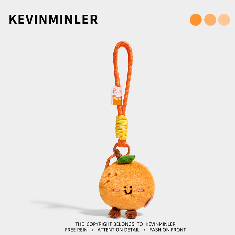 Kevinminler Original Cute Orange Doll Bag Pendant Keychain High-End Car Hanging Decoration Creative Gift Kevinminler Original Cute Orange Doll Bag Pendant Keychain High-End Car Hanging Decoration Creative Gift