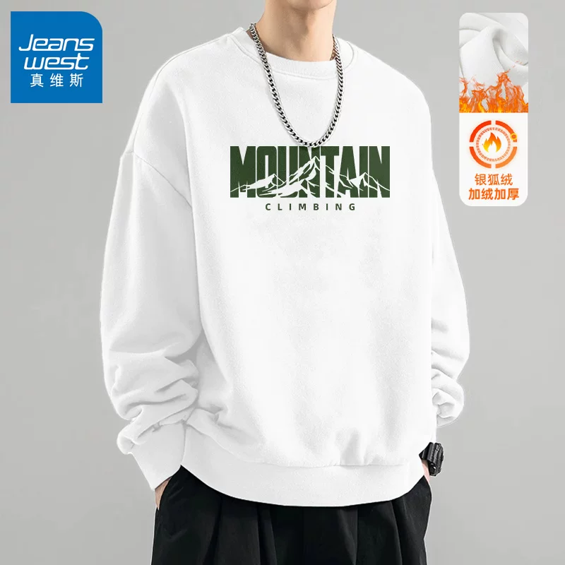 Осенняя толстовка, тонкий ретро long-sleeve, американский стиль, оверсайз