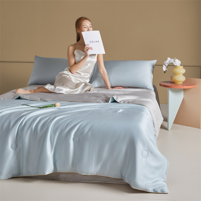 南通凌雁居紡織品 夏用テンセルサマーキルト 4枚組エアコンキルト 夏用クールアイスシルクサマーキルト