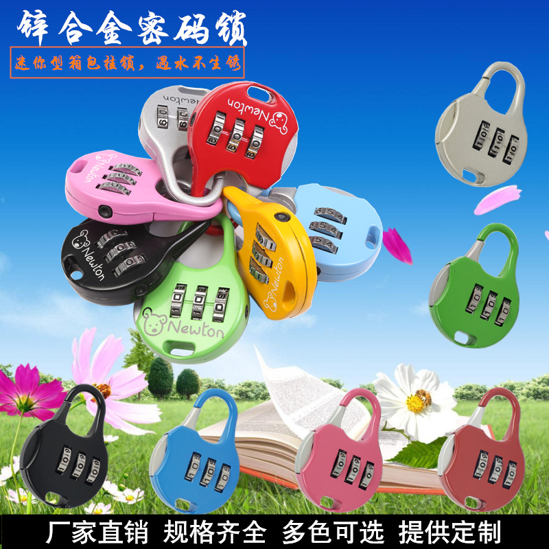 8 Cartoon Mini Password Small Padlock Luggage Lock Warm State Suitcase suitcase Zinc Alloy Digital Code Lock-Taobao