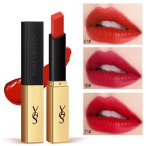 Tmall u first try imported small gold bar lipstick sample 1966 warm brown red matte color does not fade u try first official