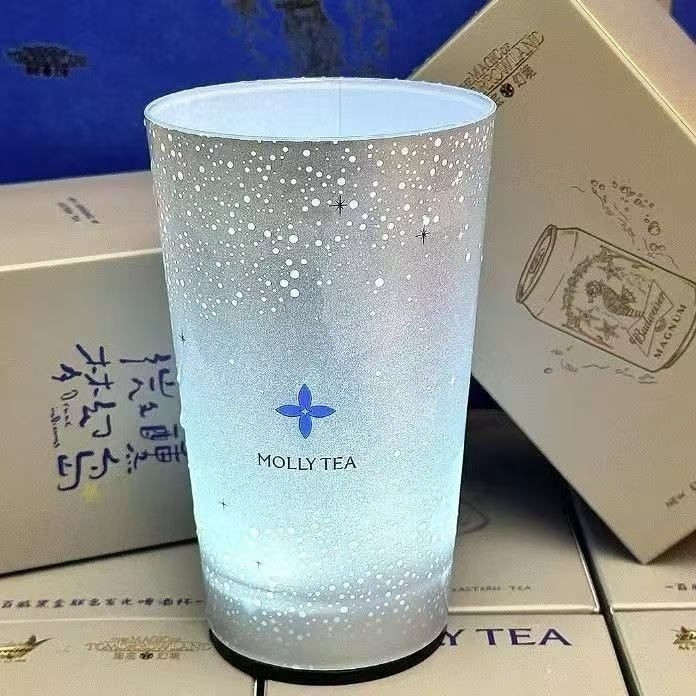 Jasmine Milk White Budweiser Black Gold Collaboration Light-Up Beer Cup Limited Edition Creative Water-Sensing Light-Up Cup