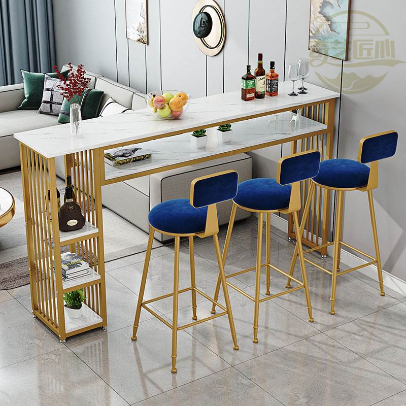 Xinjiang leaning against wall Terra table Home Living room Partition Balcony Strip Table Bar High Foot Table Coffee Table-Taobao