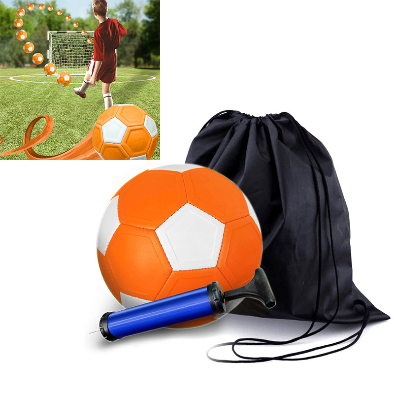 Cross-Border New Magic Ball Kicks Out Curved Trajectory Soccer Entertainment No. 4 Ball with Inclined Ladder Ball, Comes with Air Pump and Storage Bag