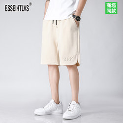Esseihtlvs Casual Five-Point Shorts Men's 2025 New Summer Pure Cotton Popular Loose Straight Men's Pants
