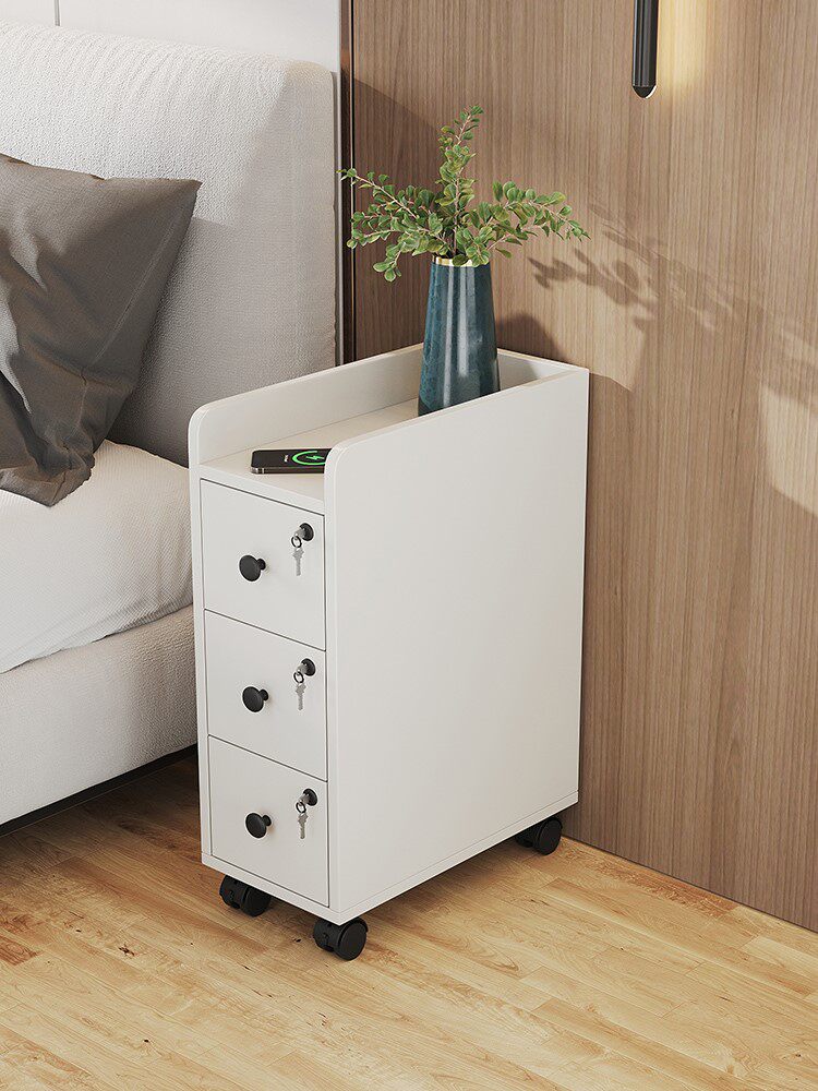 Ultra Narrow Bed Head Cabinet Nip Cabinet Slit Cabinet Mini Small Storage Creativity Brief Modern 20cm25cm30cm Bedside Cabinet-Taobao