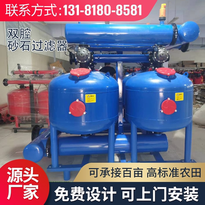 [全自动反冲洗双腔砂石过滤器大田灌溉大流量口径沙石离心过滤设备]