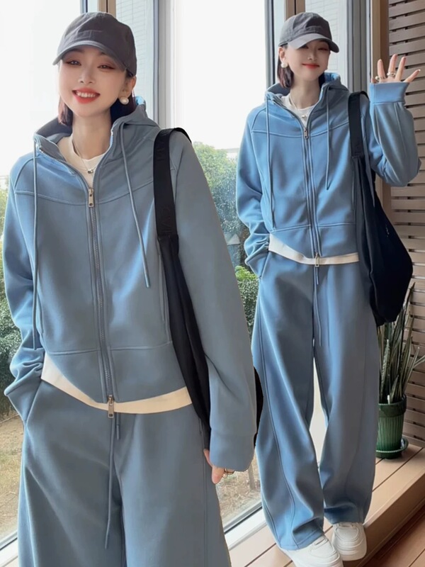 A Set of Korean Export Stock Items at a Great Price! Em Series Casual Pure Cotton Sports Suit 6718