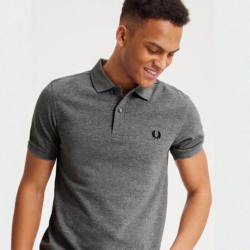 Fred Perry Wheat Spike Polo Shirt Collar Dad Short-Sleeve Old Money Style Embroidered Pure Cotton Men's Business Style Top Fred Perry Wheat Spike Polo Shirt Collar Dad Short-Sleeve Old Money Style Embroidered Pure Cotton Men's Business Style Top