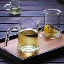 Thickened transparent heat resistant glass fair cup filter liner punching tea machine creative snowy teapot teapot flower teapot