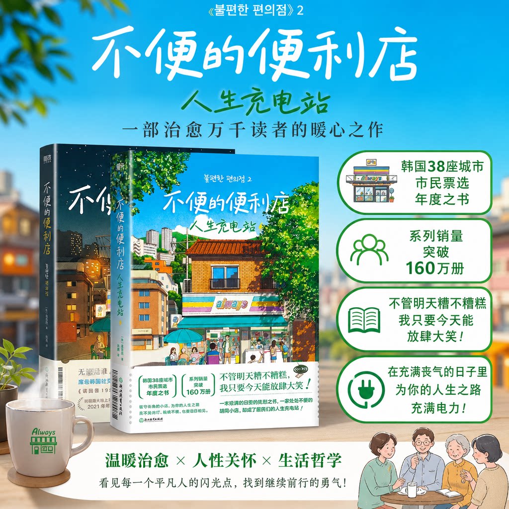 不便的便利店正版书籍人生治愈全两册金浩然著朱萱译人物味的胡同故事韩国文学现代韩式幽默与感动经典外国小说时日里的抚慰之书