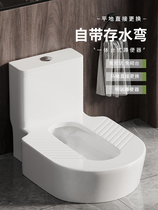 Nine pastoral official bathroom integrated with bend-free pit squatting pan toilet seat to change to squat toilet