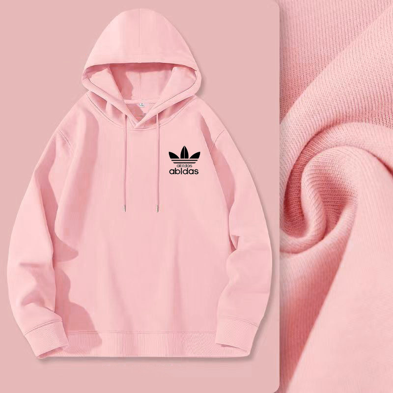 Spring and Autumn Clover Gentle Pink Hoodie for Women, Loose Fit, Versatile Drawstring Kangaroo Pocket Top for Daily Wear Spring and Autumn Clover Gentle Pink Hoodie for Women, Loose Fit, Versatile Drawstring Kangaroo Pocket Top for Daily Wear