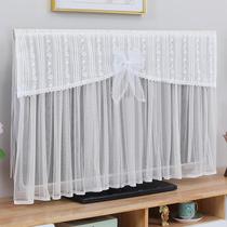 TV dust cover 2024 new style light luxury simple LCD cover lace TV cover does not take off when turned on 55 inch 65 hanging