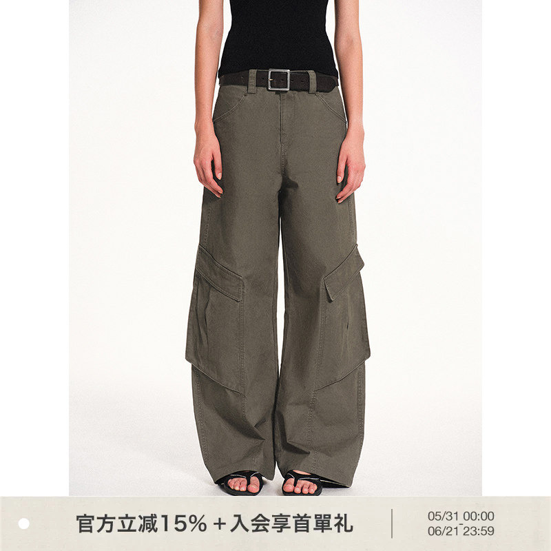 Flowersays: Ophiopogon, Faith, 100% Cotton, Stiff with Visible Stitching, 3D Pocket, Washed Workwear Wide-Leg Pants Flowersays: Ophiopogon, Faith, 100% Cotton, Stiff with Visible Stitching, 3D Pocket, Washed Workwear Wide-Leg Pants