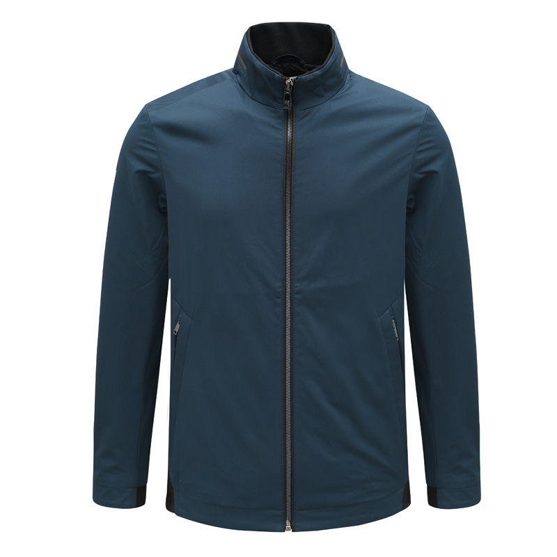 Y1346 Louis Shilan Spring and Autumn Men's Jacket, Zip-Up Stand Collar, Comfortable Casual Middle-Aged Men's Coat