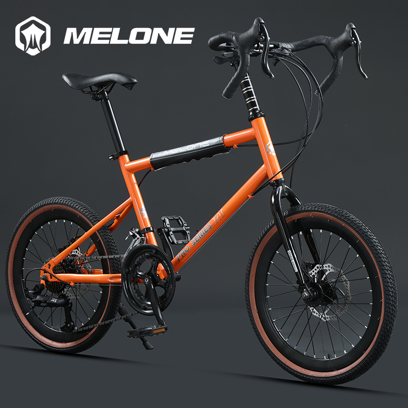 Mellon 20inch Curved Handlebar Road Bike, Variable-Speed Bicycle, Youth Racing Bike, Lightweight Sports Bike for Adult Male and Female Students