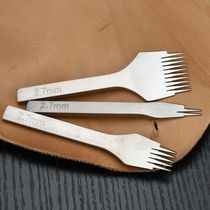 French chop 2 7 Oblique flat chop One-line slit hole 3 3 38 3 85 Handmade leather goods set Perforated non-diaphragm chop 2 7m