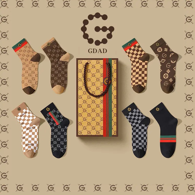 European Luxury Brand Classic Men's Cotton Seamless Sweat-Absorbent, Odor-Resistant, Breathable Mid-Calf Socks, Short Socks, Liner Socks, Gift Box Set European Luxury Brand Classic Men's Cotton Seamless Sweat-Absorbent, Odor-Resistant, Breathable Mid-Calf Socks, Short Socks, Liner Socks, Gift Box Set