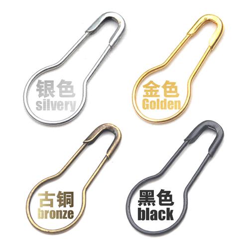 Plinth Pin Black Gold Silver Tinted Metal Chest Pin Buckle Lock Fixed Small Number Clothing Special Pendant Pendant Safety Pin-Taobao