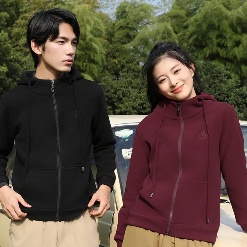 Bonas/Bonas Autumn and Winter Acetate Cashmere Protein Couple Hooded Outdoor Windproof Jacket 9855