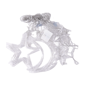 Led star and moon lights flashing lights string baby's breath birthday scene camping decoration room interior layout