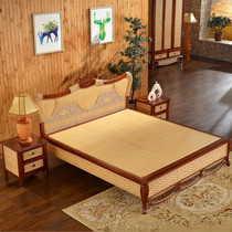 Southeast Asian rattan bed elderly double rattan bed home country rattan mat bed retro rattan wood bed 1 8 meters 1 5 meters rattan bed