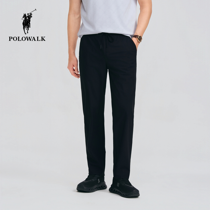 Polowalk Casual Pants Men's 2026 Autum New Business Black Straight Pants Men's Elastic Pants Polowalk Casual Pants Men's 2026 Autum New Business Black Straight Pants Men's Elastic Pants