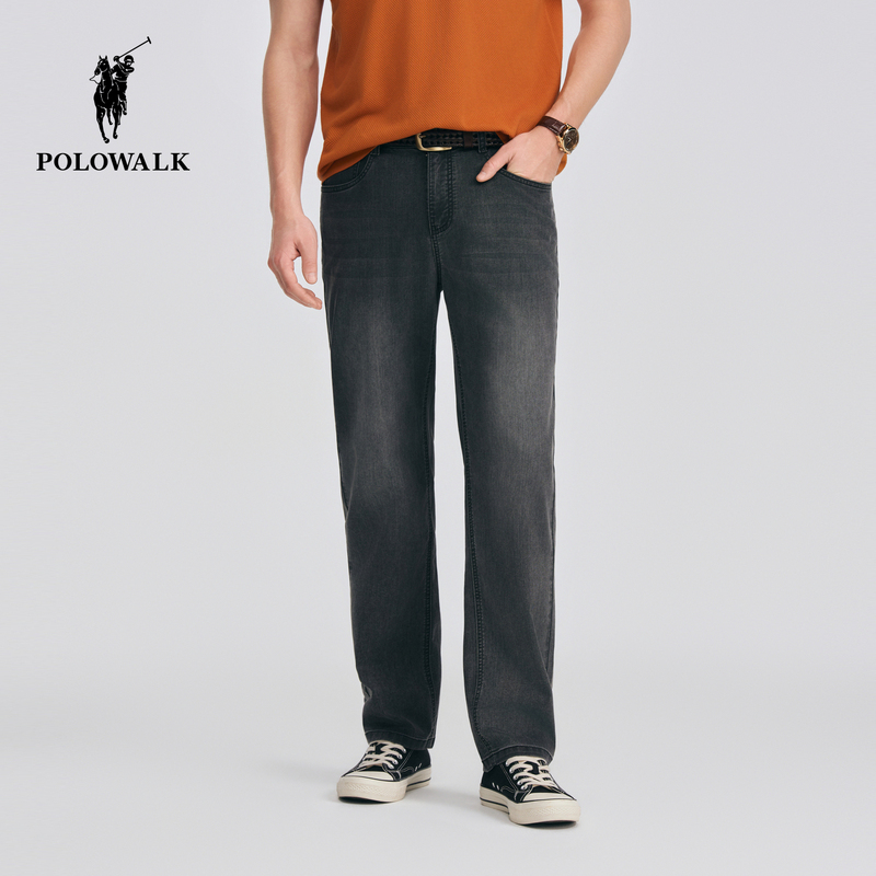 Polowalk Men's Jeans 2026 Autumn New Loose Denim Pants Straight-Leg Versatile Denim Trousers Polowalk Men's Jeans 2026 Autumn New Loose Denim Pants Straight-Leg Versatile Denim Trousers