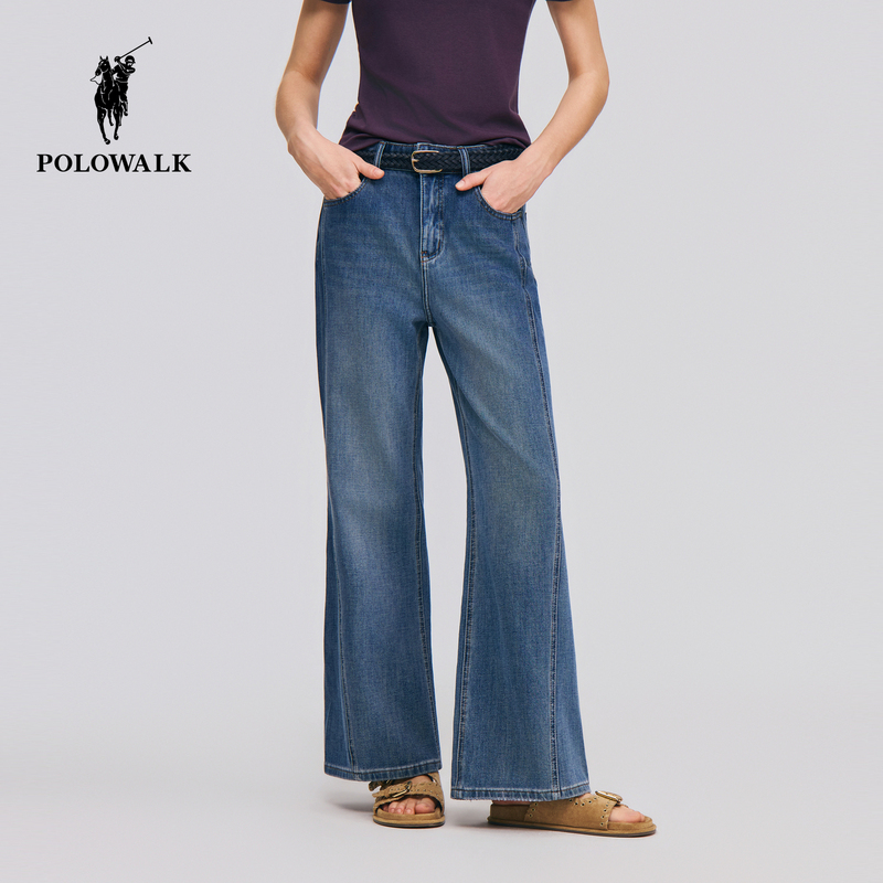 Polowalk Women's Jeans 2026 Autumn New Trendy Straight-Leg Versatile Slimming Wide-Leg Denim Pants Polowalk Women's Jeans 2026 Autumn New Trendy Straight-Leg Versatile Slimming Wide-Leg Denim Pants