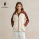 POLOWALK Women's Hooded Jacket 2025 Autumn New Product Contrast Color and Waist-Close-Up Slimming Casual Sports Women's Blazer