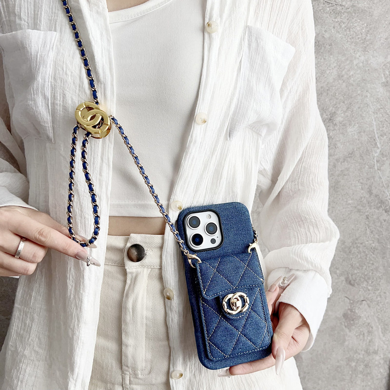 Trendy Brand Denim Suitable for Apple 17 Pro Max Phone Case with Crossbody Chain, iPhone 16 Pro High-End Card Holder, 15 Light Luxury Genuine Leather, 14 Retro Fashion, 13 Goddess New Style, 17 Trendy Trendy Brand Denim Suitable for Apple 17 Pro Max Phone Case with Crossbody Chain, iPhone 16 Pro High-End Card Holder, 15 Light Luxury Genuine Leather, 14 Retro Fashion, 13 Goddess New Style, 17 Trendy