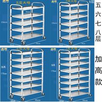Six-story and five-story hotel restaurant trolley stainless steel bowl collection cart food delivery cart plate serving rack small manufacturer