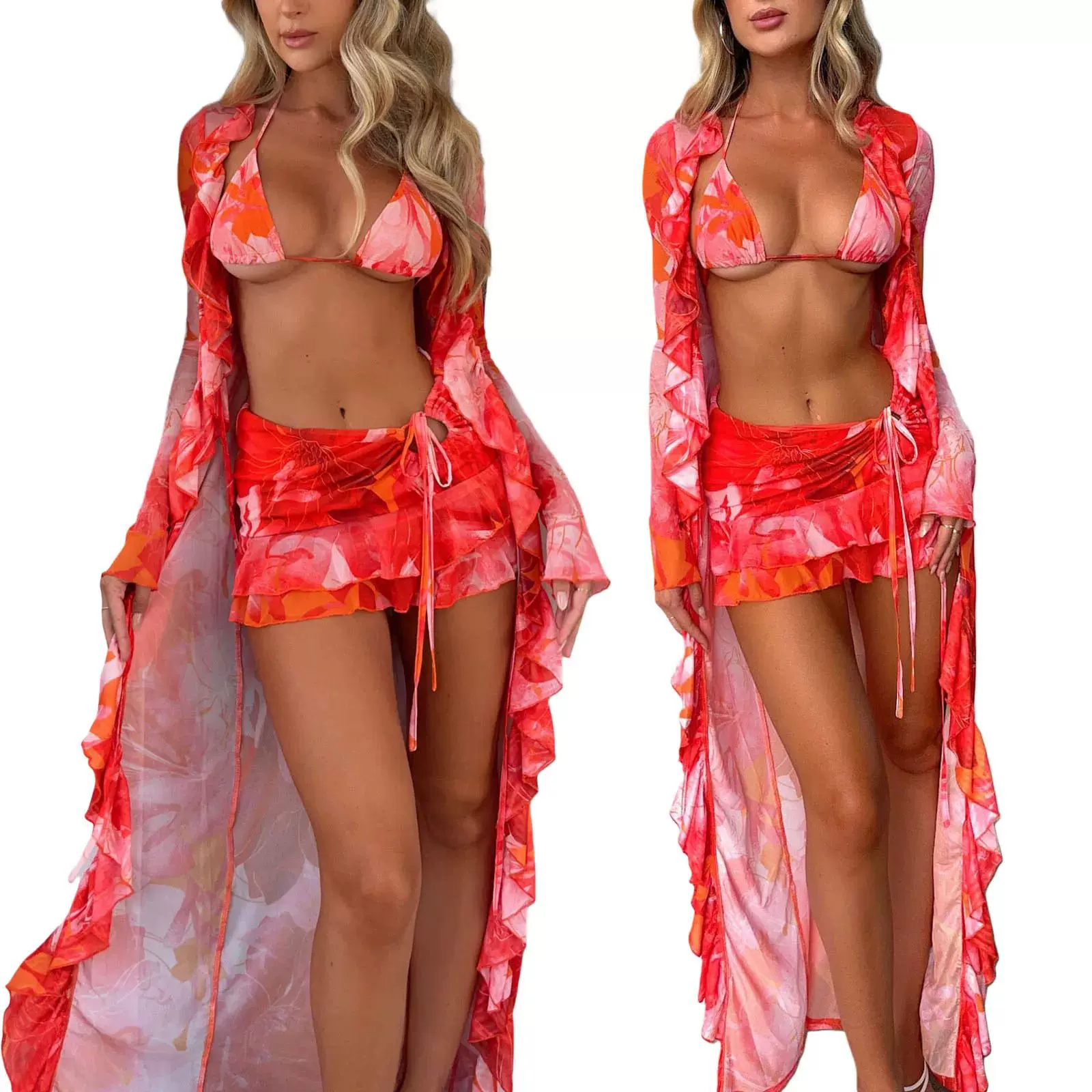 Купальный комплект из 3 предметов Yiiciovy Summer Sexy для женщин