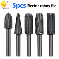 Rotating Steel Filing Profiled File 5 Pieces Embossing Steel Filing Electropolish Grinding Head Filing Soft Metal Polished Burr Reaming