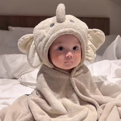 Baby Elephant Bath Towel, Special for Older Children, Boys and Girls, Universal Baby Poncho Bathrobe, Wearable, Quick-Drying, 2024 New Model