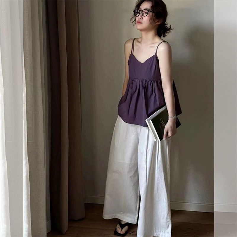 Purple Camisole for Women 2026 New Summer Versatile Slimming Design Niche Outerwear Stylish Unique Chic Top Purple Camisole for Women 2026 New Summer Versatile Slimming Design Niche Outerwear Stylish Unique Chic Top
