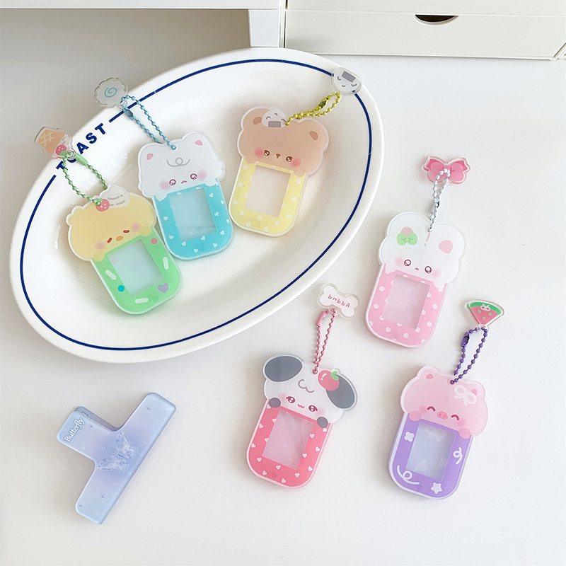 ins Wind Chasing Stars Girl 1.0inch Keychain Pendant Student Animal Shape Photo Frame Pendant for Id Photos ins Wind Chasing Stars Girl 1.0inch Keychain Pendant Student Animal Shape Photo Frame Pendant for Id Photos