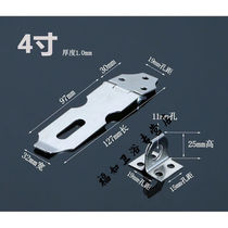 Stainless steel door clasp secret box buckle padlock buckle buckle padlock lock piece old-fashioned drawer door buckle bedroom door lock buckle lotus leaf