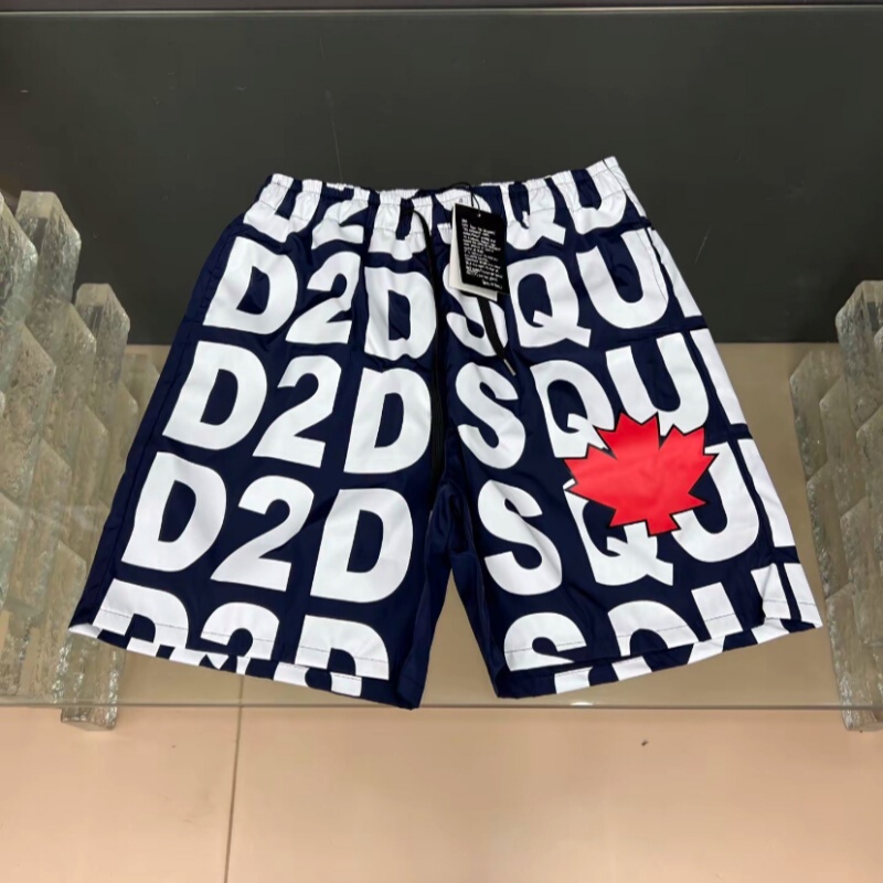 Guangzhou High-End Version [Full Tags + Original Bag] D2 Shorts with Printed Letters, Light Luxury Shorts