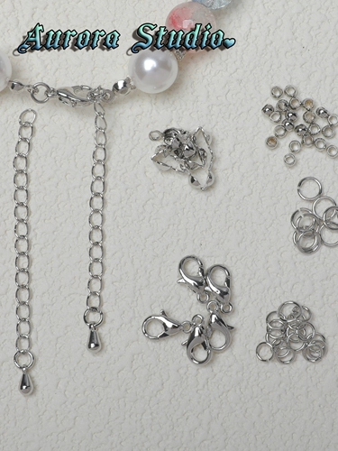 Аврора с серебристым серебро -кептом цветовой законный материал материал для пряжки омаль