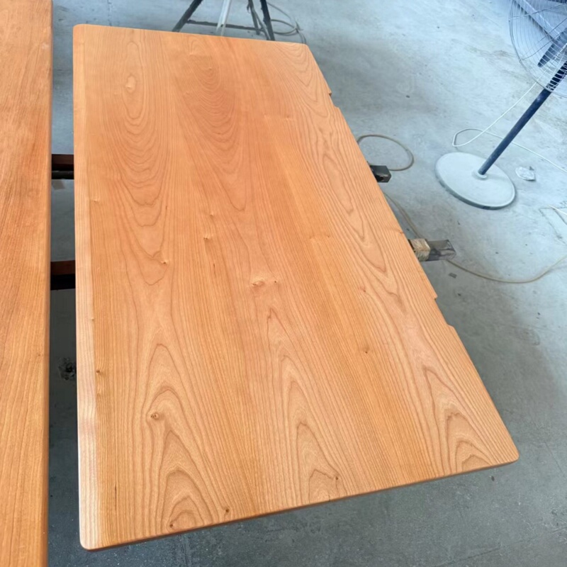 Cherry Wood Corner Table Board Solid Wood Large Board Computer Desk Adjustable Desk Top Desk Board Bar Counter Top Solid Wood Board