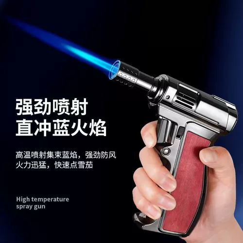 手握式高温焊枪创意枪型点火器充气打火机雪茄艾灸烧猪毛烘焙喷枪
