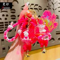 Creative gifts Monsoon bell floating bottle key chain pendant car hanging chain school bag accessories a pair of small gifts