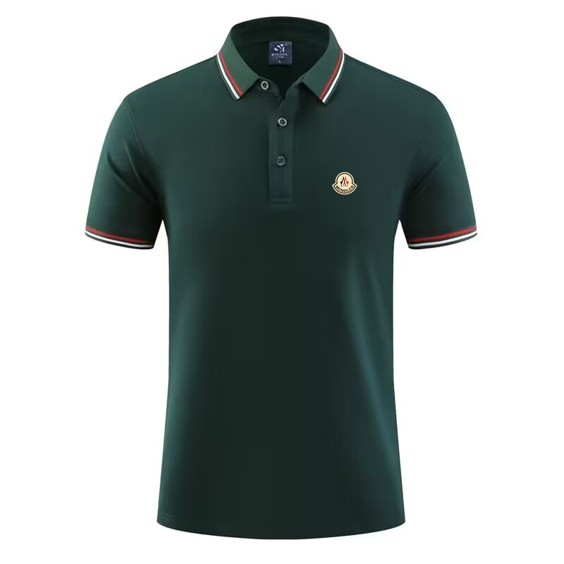 Embroidered Short-Sleeve Men's T-Shirt, Summer 2026 New Green T-Shirt, New Men's Polo Shirt, Loose Fit Men's Clothing