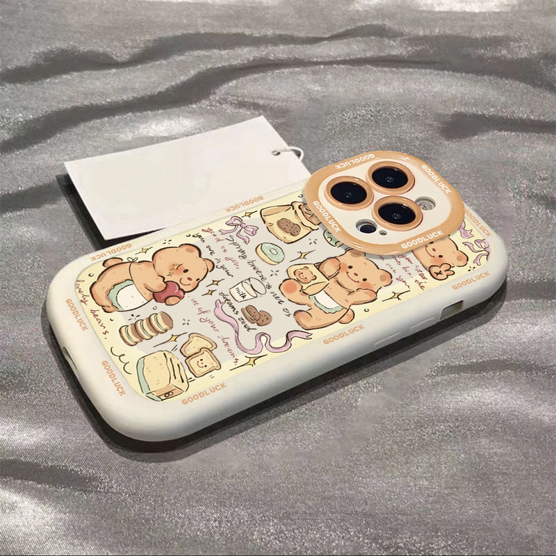 Suitable for Apple 17 Pro Max Cartoon Phone Case, New Apple 16 Pro High-End Feel, 12/13 Mini Bread Bear 14 Soft Case, Cute Xr Creative Precision Hole Full-Cover Anti-Drop Protective Case, Niche Design Suitable for Apple 17 Pro Max Cartoon Phone Case, New Apple 16 Pro High-End Feel, 12/13 Mini Bread Bear 14 Soft Case, Cute Xr Creative Precision Hole Full-Cover Anti-Drop Protective Case, Niche Design