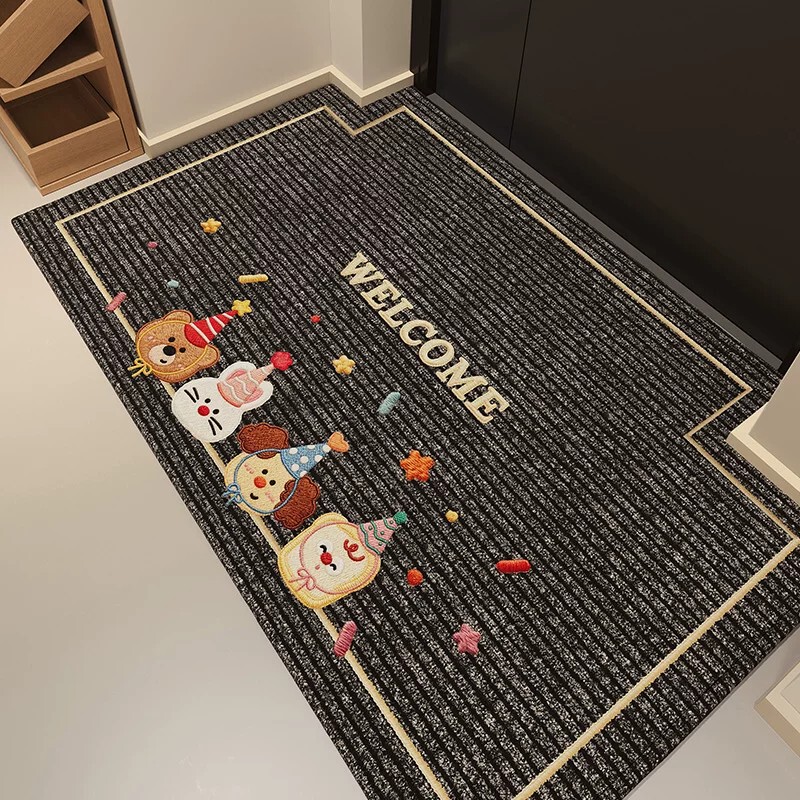 German Entrance Mat for Outdoor Use, Special Anti-Slip Dirt-Scraping Foot Mat for Outside the Door, Stain-Resistant Foyer Entry Carpet