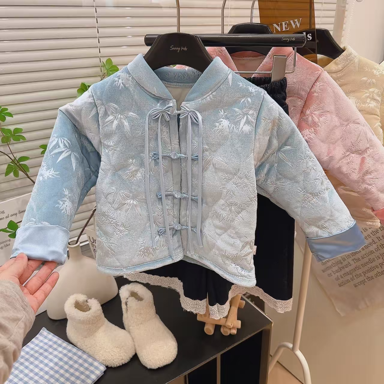 女童拜年服儿童唐装汉服外套半身裙春装2025新款大童国风新中式潮